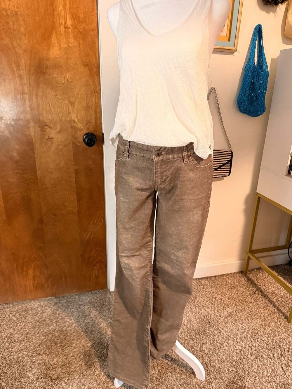 Ecko Red Brown Corduroy Straight Leg Pants